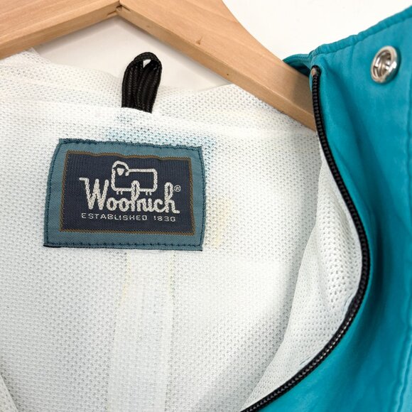 Vintage Woolrich Teal Windbreaker Jacket – No Size Tag – Measurements Included - Picture 9 of 9